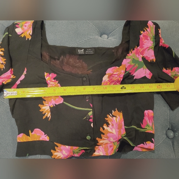 Zara (trf collection) 80s Inspired Floral Blouse - Picture 8 of 8
